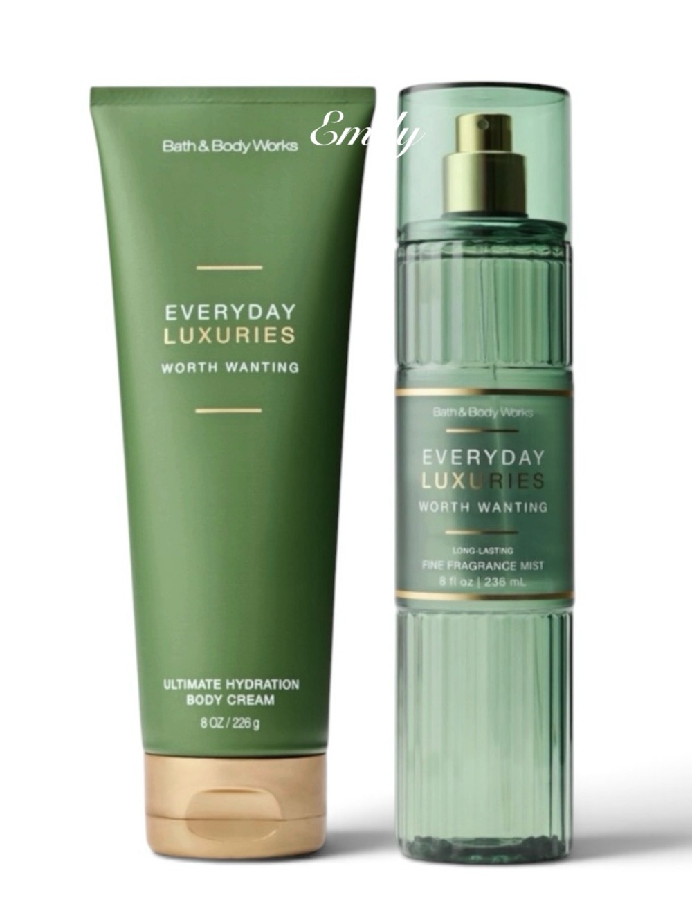 New! WORTH WANTING Everyday Luxuries Body Cream & Mist Set
